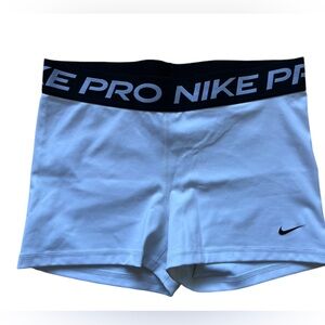 Nike Pro White Athletic Shorts